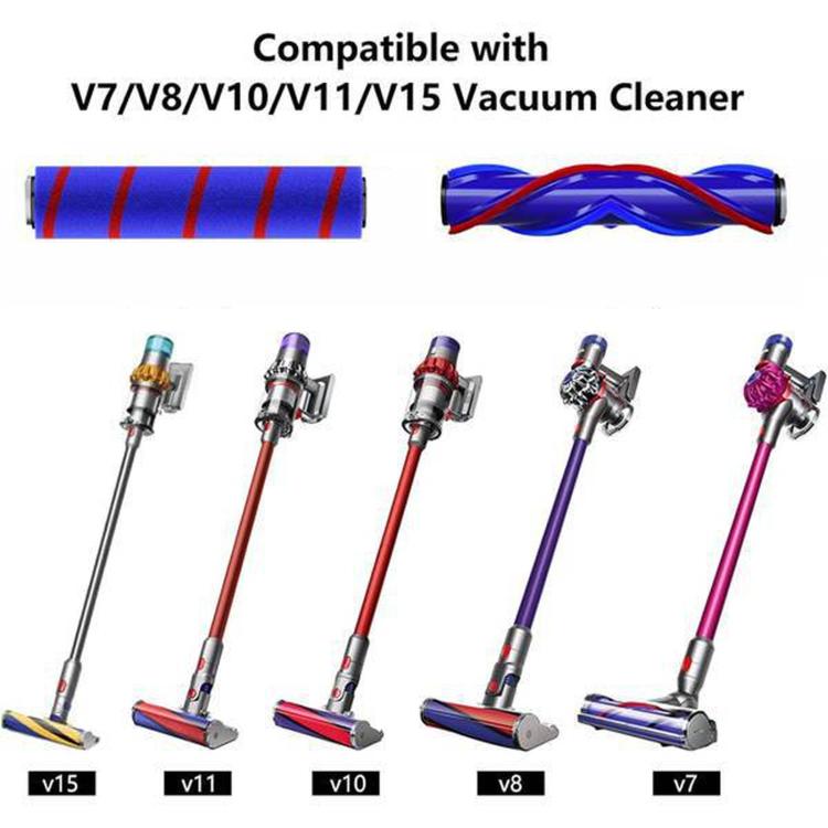 Blue striped roller brush rolls for cordless vacuum floor tools