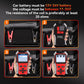 Handheld car relay battery tester tool showing on-screen readings