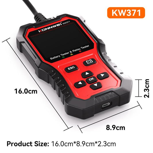 KONNWEI 2 In 1 Car Relay Tester Battery Tester, KW371