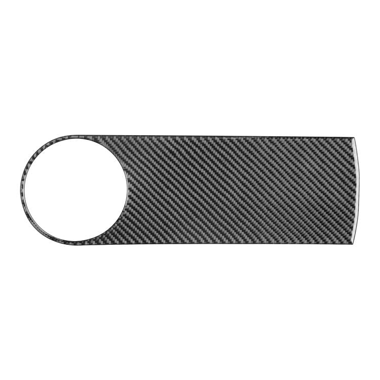 Carbon-fiber spare tire decoration sticker, black with round cutout opening