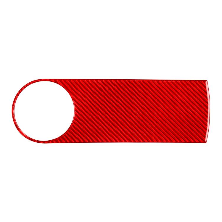 Carbon-fiber spare tire decoration sticker, red with round cutout opening