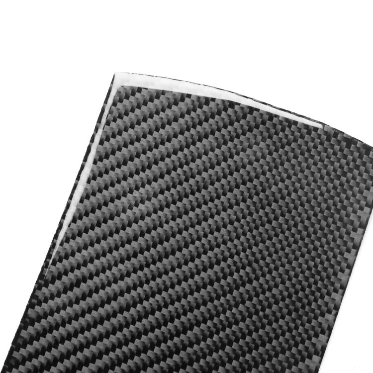 Carbon-fiber spare tire decoration sticker sheet, black weave texture, curved edge