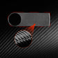 Carbon-fiber spare tire decoration sticker, black with red outline and round cutout