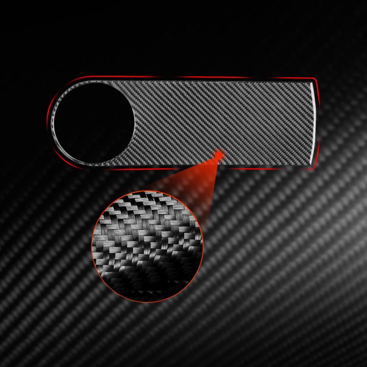 Carbon-fiber spare tire decoration sticker, black with red outline and round cutout