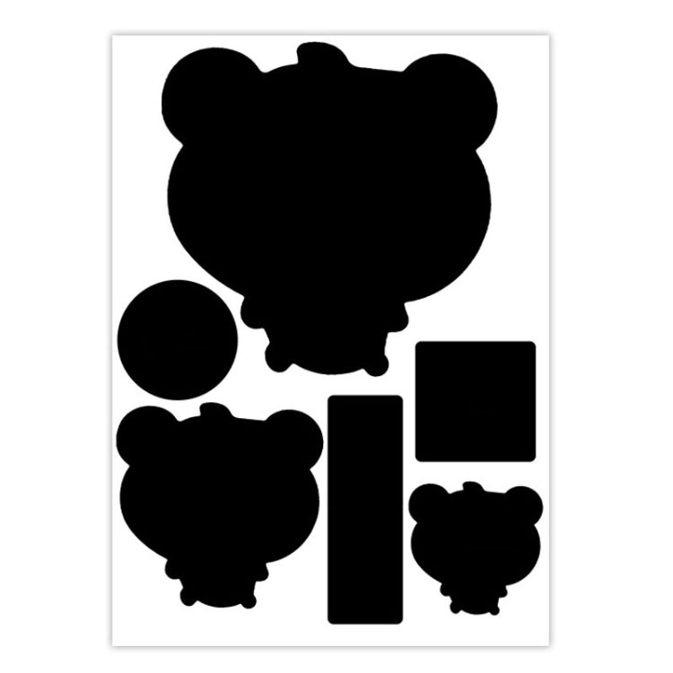 Self-adhesive fabric repair patch sticker sheet, large teddy-bear shape and blocks