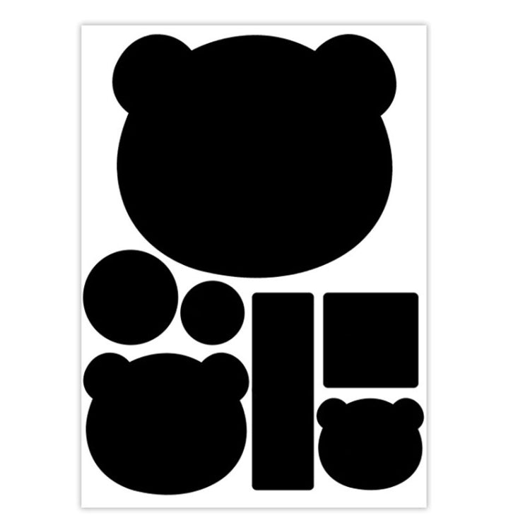 Self-adhesive fabric repair patch sticker sheet, teddy-bear head with small patches