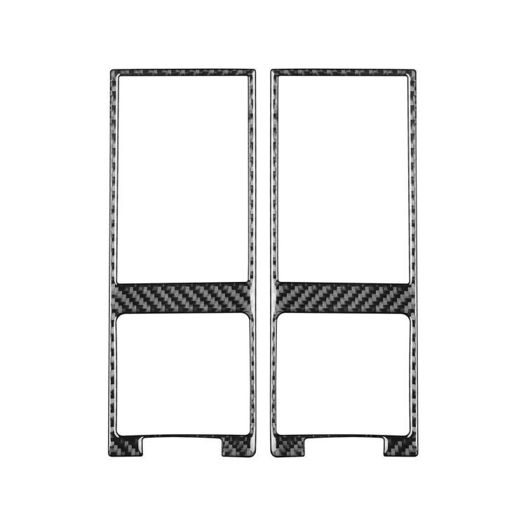 2-piece air vent trim stickers, black carbon-fiber pattern, two side pieces