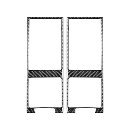 2-piece air vent trim stickers, black carbon-fiber pattern, two side pieces