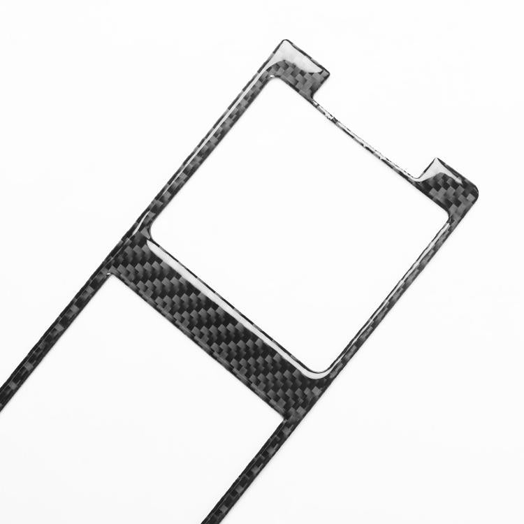 Single air vent trim sticker, carbon-fiber weave style, black frame