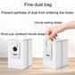 White vacuum dust bag with round opening and handle