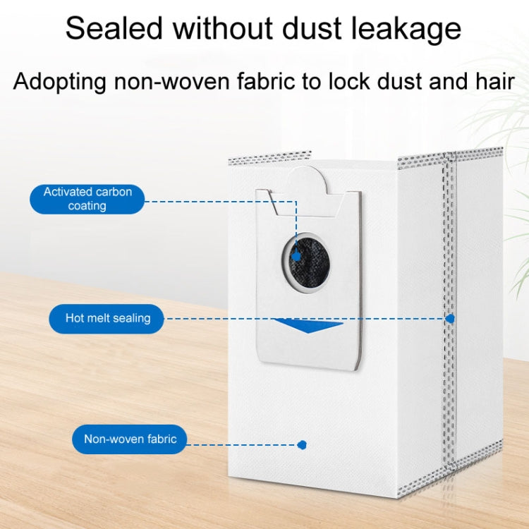 Vacuum dust bag with round opening, sealed fabric design