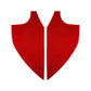 Door slot decorative sticker set, carbon-look red curved pieces