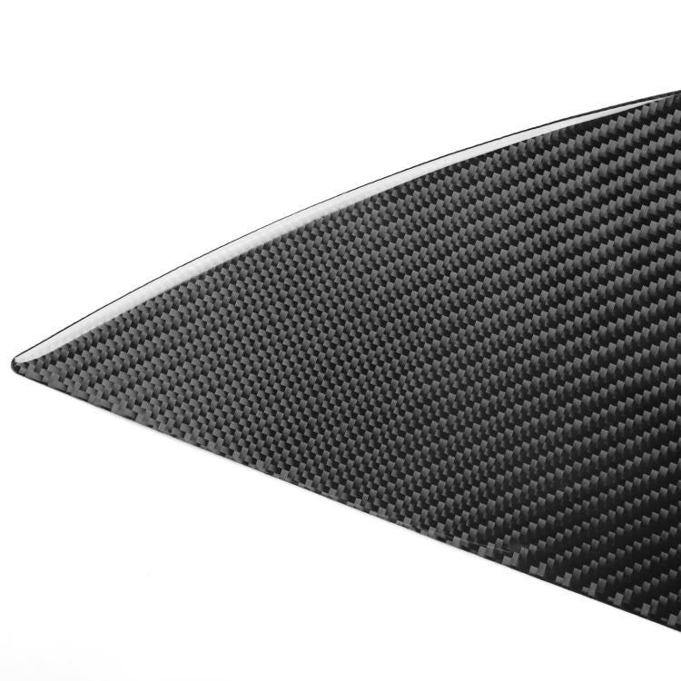 Carbon-fiber style door slot sticker, dark gray curved strip