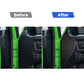 Carbon-look black door slot decorative sticker, applied to vehicle door panel