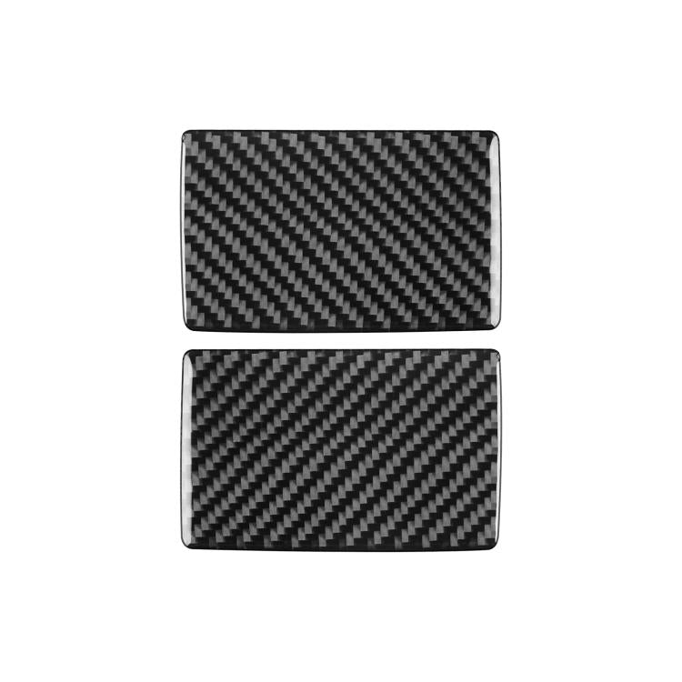 Carbon fiber style rear door ashtray sticker set, black, 2-piece rectangle design