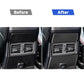 Black carbon-fiber look rear vent trim decoration stickers, two pieces with cutouts