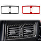 Rear air outlet sticker trim set, black and red carbon-fiber frames with divider