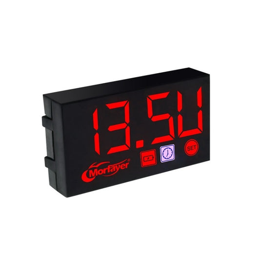Compact LED digital display in black housing with red digits 13.54 and control buttons.