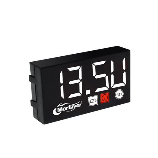 Compact LED digital display in black housing with white digits 13.54 and control buttons.