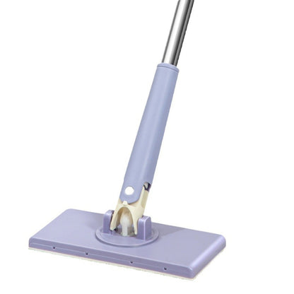 Lavender automatic paper mop head with built-in cloth holder and handle