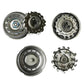 Replacement rotary shaver head set: two foil cutters and two metal drive gears
