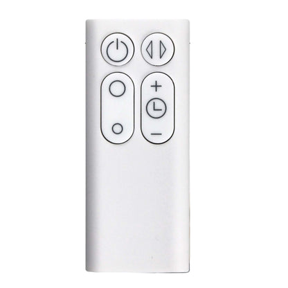 White remote control with power, mode, and speed buttons