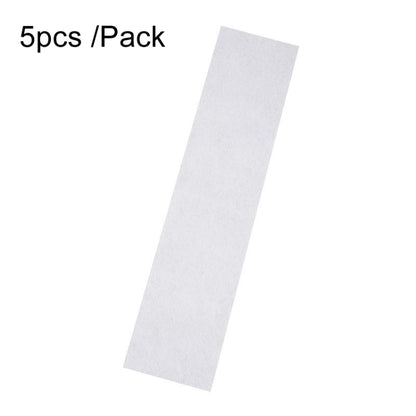 White rectangular air intake filter pad for AC units, disposable 5-pack, 22x80cm