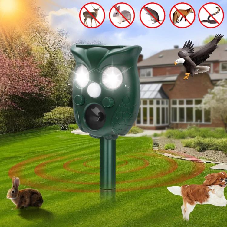 Five-Level Frequency-Adjustable Outdoor Ultrasonic Solar-Powered Animal Repellent, 709