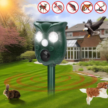 Five-Level Frequency-Adjustable Outdoor Ultrasonic Solar-Powered Animal Repellent, 709
