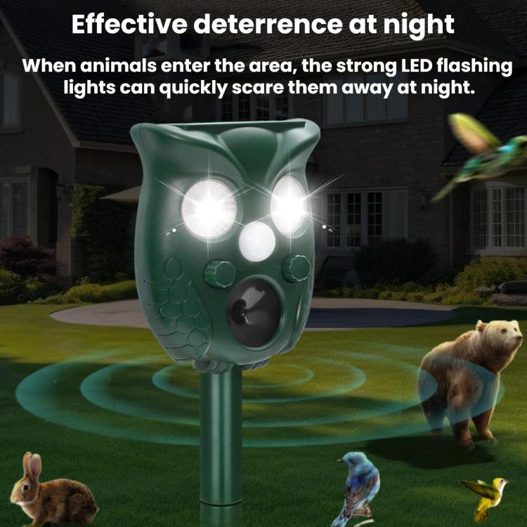 Five-Level Frequency-Adjustable Outdoor Ultrasonic Solar-Powered Animal Repellent, 709
