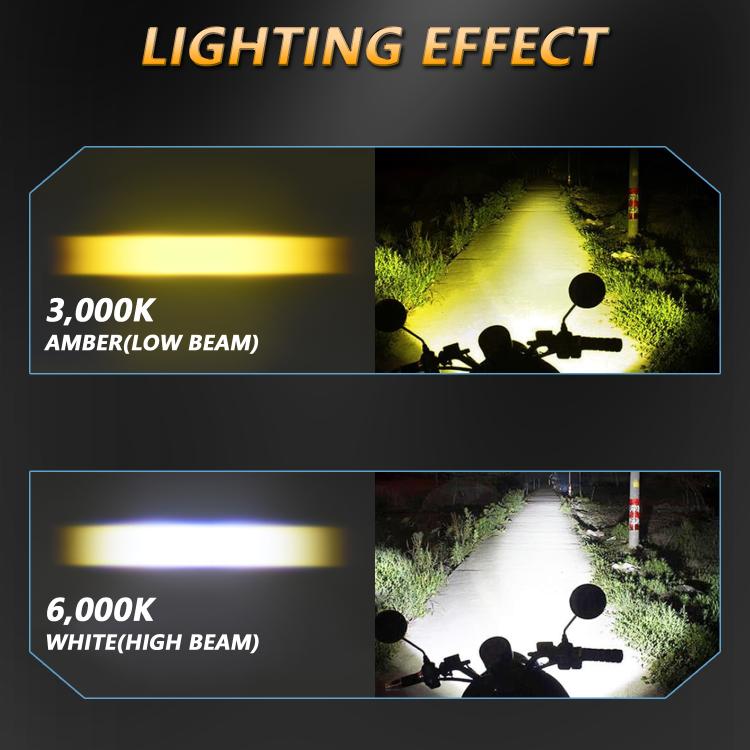 40W Motorcycle Wired Switch Integrated Waterproof Spotlight
