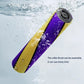 Washable roller brush head with green LED dust light, purple and yellow bristles