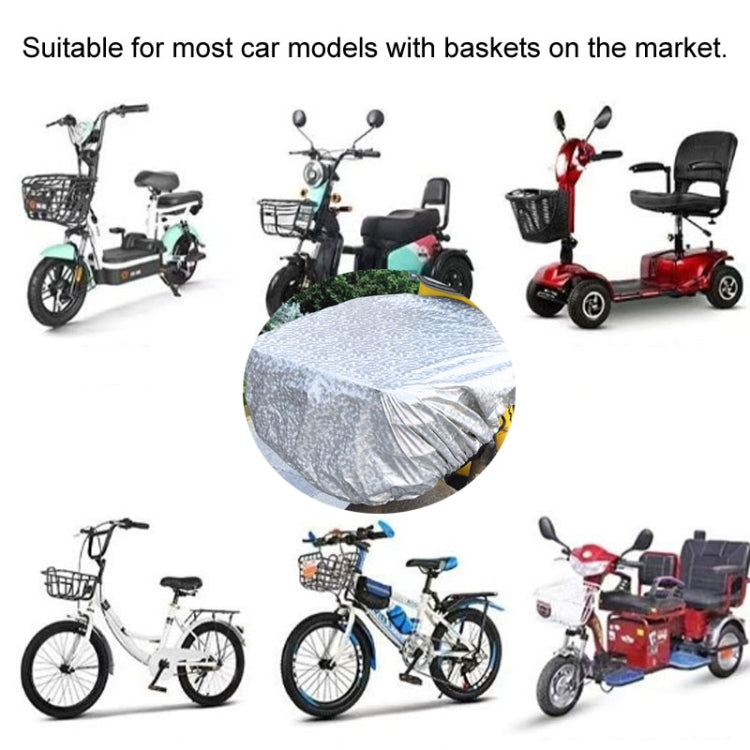 Battery Car Front Basket Rain Cover Bicycle Basket Waterproof Bag Universal, Large, Super Large