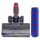 Motorized floor head nozzle with blue roller brush bar and red stripe accents