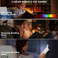 Clip-on reading light shown with warm LED glow for eye-care reading