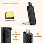 Pocket clip-on book light with on/off controls and USB charging port