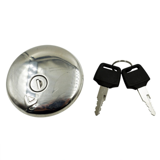Fuel tank cap lock with chrome cover and two keys