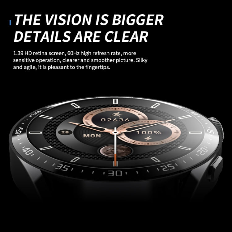 Smartwatch close-up showing a round display, numbered bezel, and rose gold accents