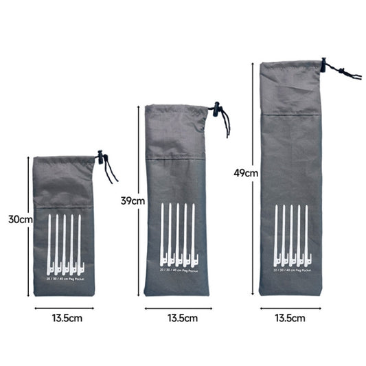 Ground Spike Storage Bag Outdoor Camping Accessories Portable Handheld Storage Bag, M 30cm, L 40cm