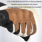 Motorcycle riding gloves in brown and black with padded knuckle protection