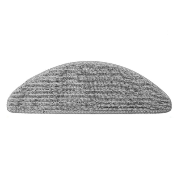 Gray semicircle microfiber mop pad for robot vacuum and mop replacement.