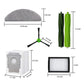 Robot vacuum replacement parts set with mop pads, brushes, filters, and dust bag.