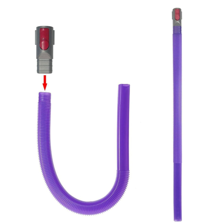 Vacuum dryer vent cleaner kit, purple flexible hose with gray connector and red switch