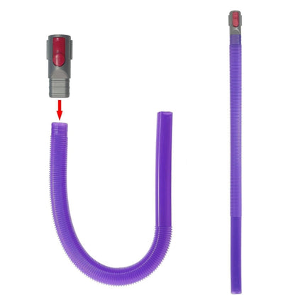 Vacuum dryer vent cleaner kit, purple flexible hose with gray connector and red switch