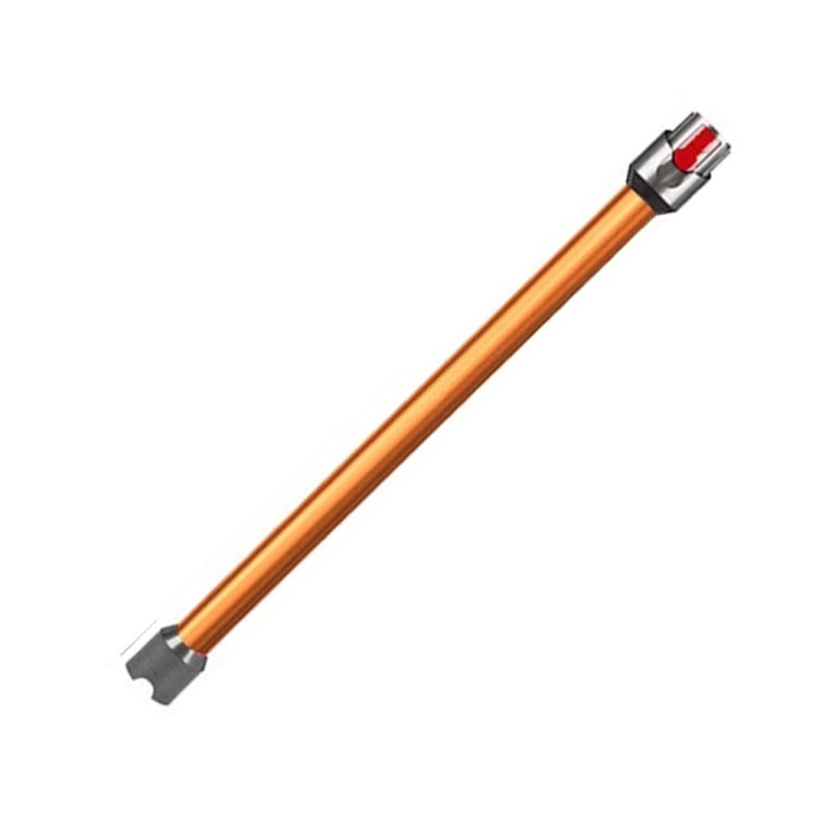 Gold-toned metal extension pole with straight pipe and red/metal connector end
