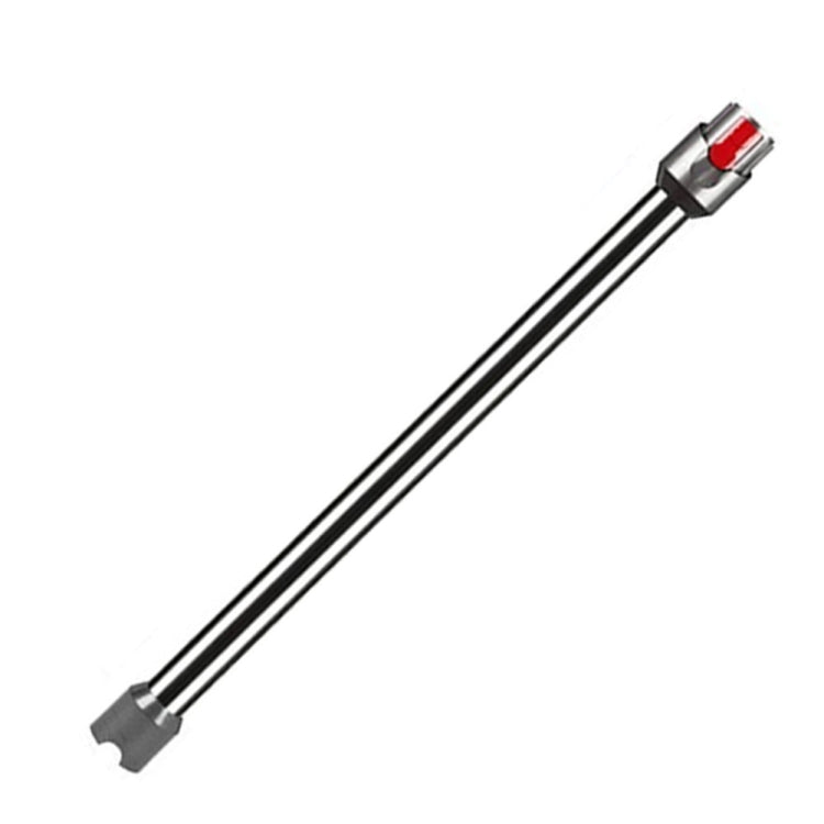 Black metal extension pole with straight pipe and red/metal connector end