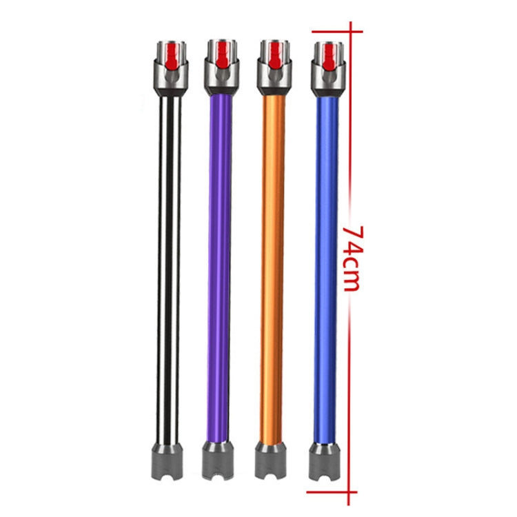 Set of 4 metal extension poles, 74 cm length, with straight pipe connector ends