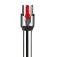 Black metal extension pole connector head with red inserts