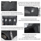 Black breathable mesh motorcycle gloves with plastic palm inserts and reinforced grip
