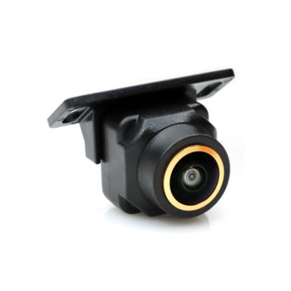 Universal rear view reversing camera, black housing with gold-ring lens and side bracket